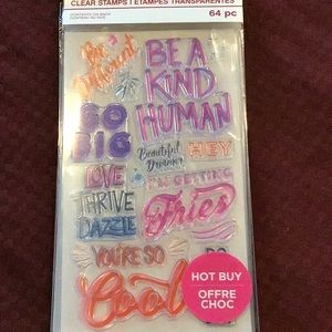 🌟 Free with Bundle 🌟 Craft Smart - 64pc Inspirational Clear Stamp Set